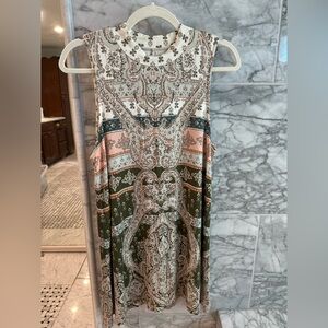 O'Neill Floral Paisley high mock neck tank dress medium